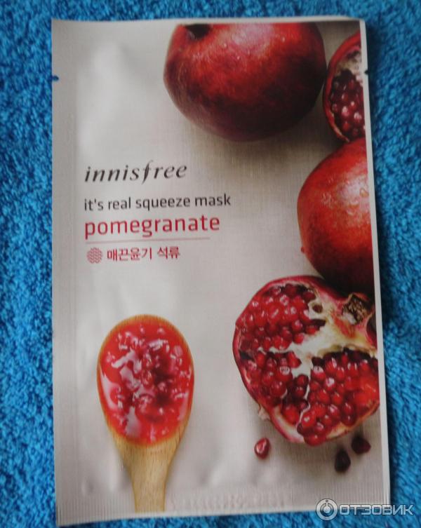 Тканевая маска для лица Innisfree It's Real Pomegranate Mask фото