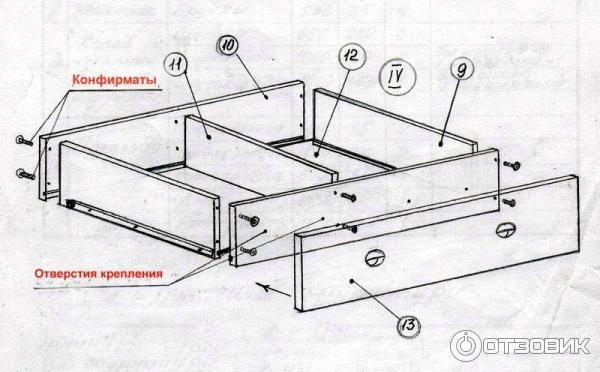 схема сборки кроватки