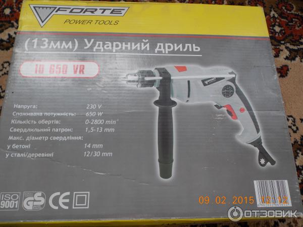 Дрель ударная Forte ID 650 VR фото