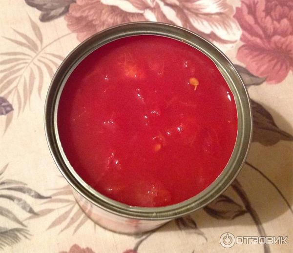 Томаты резаные очищенные Дикси фото