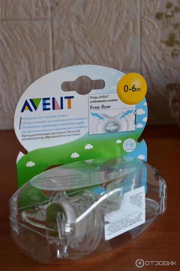 Пустышка Philips Avent orthodontic soother Free flow (0-6m/ 6-18m) фото