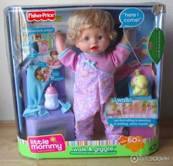 Кукла интерактивная Fisher Price Little Mommy Walk&Giggle Doll фото