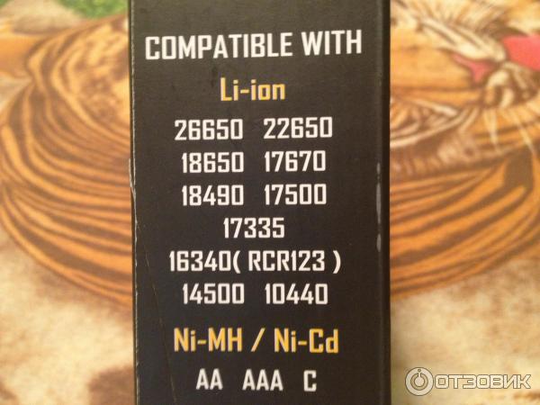 Типы аккумуляторов, которые заряжает Nitecore i4