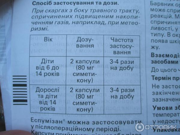 Ветрогонное средство Эспумизан против коликов и вздутия живота фото