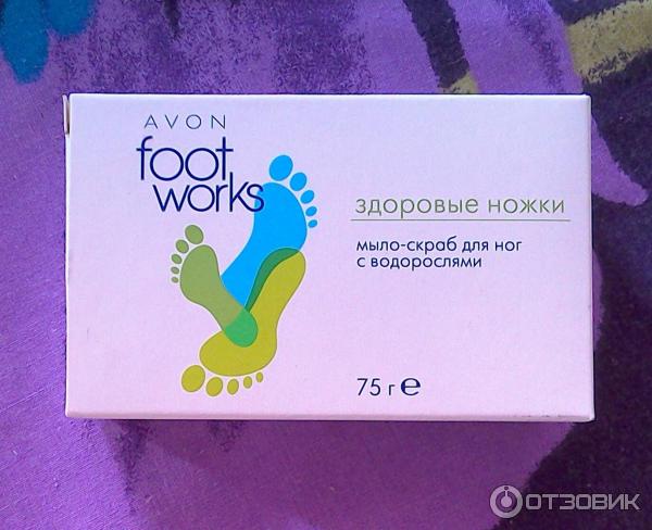 Мыло-скраб для ног Avon Foot Works Здоровые ножки с водорослями фото