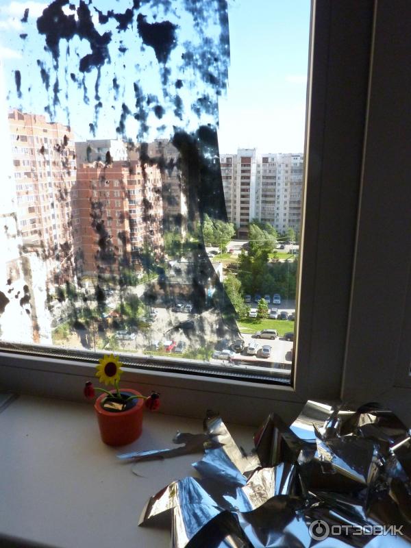 Солнцезащитная пленка-штора для окон фото