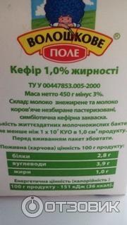 Кефир Волошкове поле 1% фото