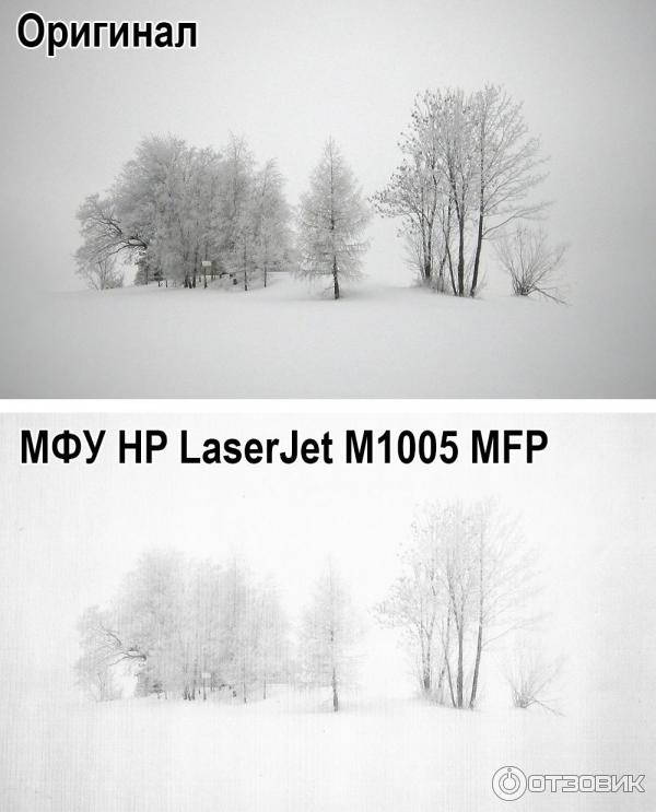 Образец печати МФУ HP LaserJet M1005 MFP