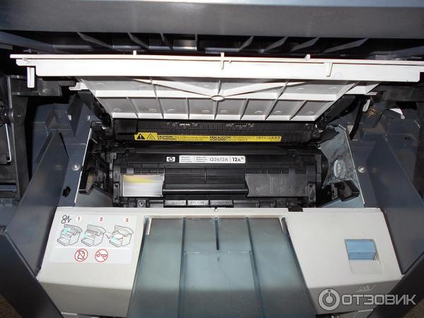 Отсек для картриджа у МФУ HP LaserJet M1005 MFP