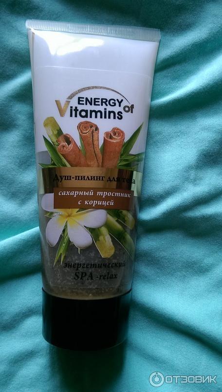 Душ-пилинг для тела Energy of Vitamins Сахарный тростник с корицей фото