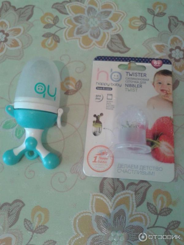 Ниблер силиконовый Nibler Twist Happy Baby фото