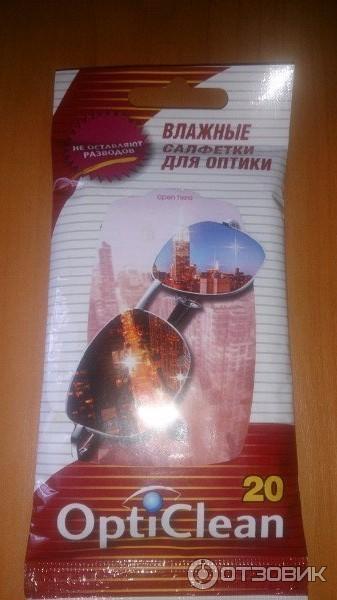 Влажные салфетки для оптики OptiClean фото