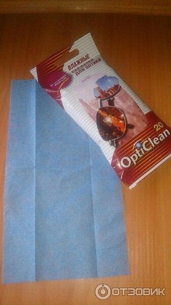 Влажные салфетки для оптики OptiClean фото