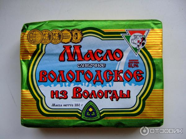 Масло сливочное Вологодское фото