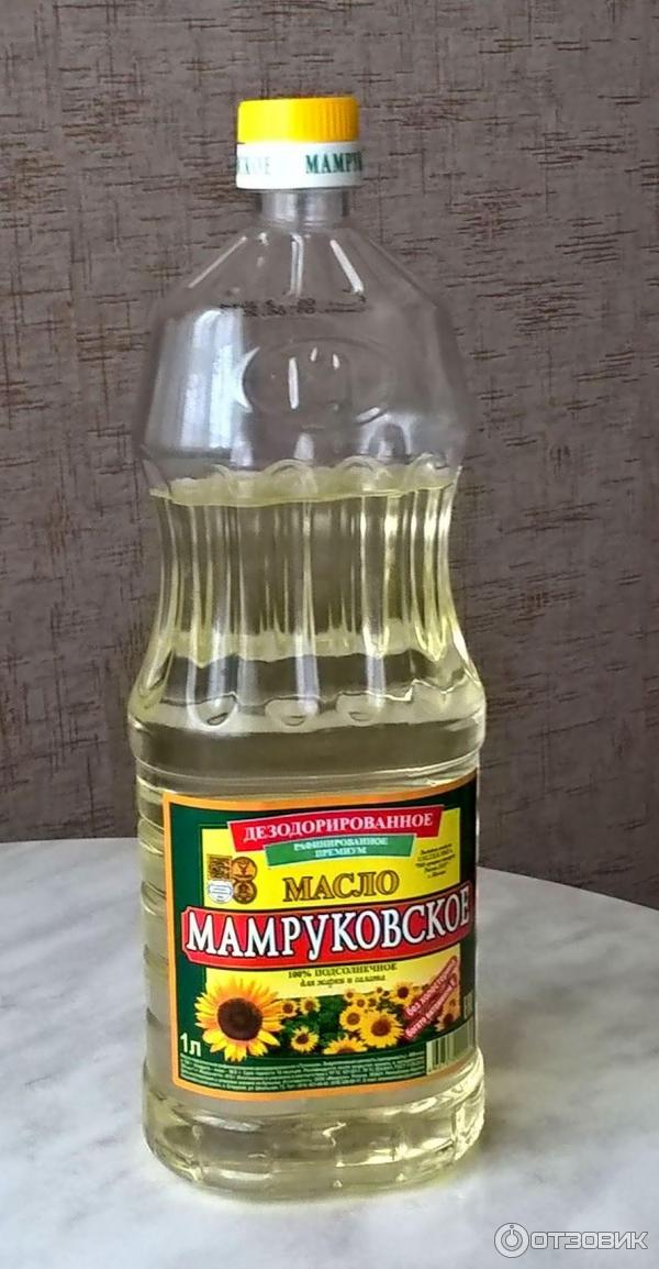Подсолнечное дезодорированное масло Мамруко Мамруковское рафинированное премиум фото