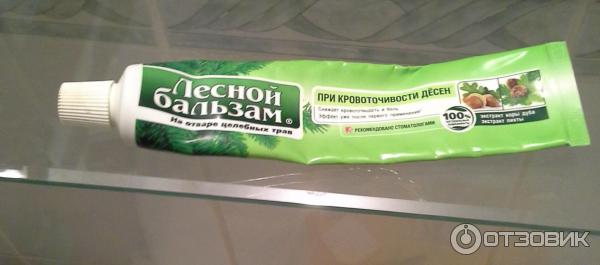 Зубная паста Лесной бальзам при кровоточивости десен на отваре целебных трав фото