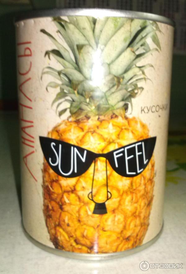 Ананас в банке фото Отзыв о Ананасы консервированные кусочками Sunfeel Вкусные