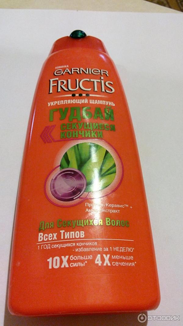 Укрепляющий шампунь Garnier Fructis Гудбай секущиеся кончики фото