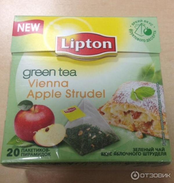 Чай Lipton зеленый со вкусом яблочного штруделя фото