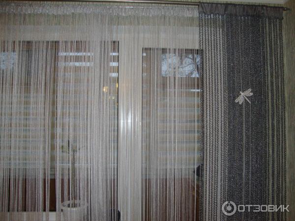 Нитяные шторы в интерьерах