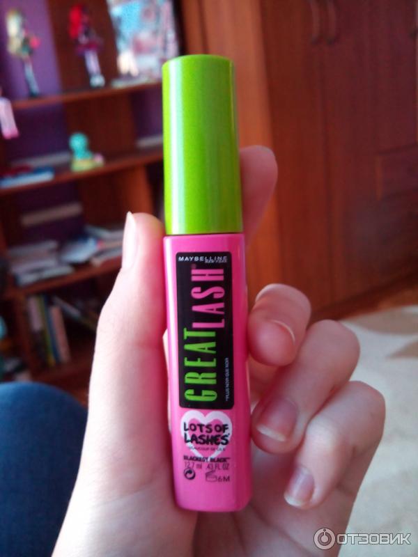 Тушь для ресниц Maybelline New York Great Lash Blackest Black Mascara фото