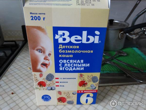 Детская безмолочная каша Bebi Овсяная фото