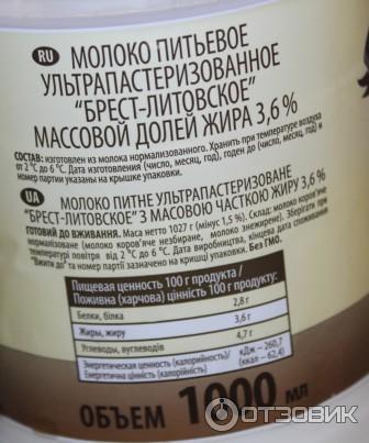 Молоко Савушкин продукт Брест-Литовское