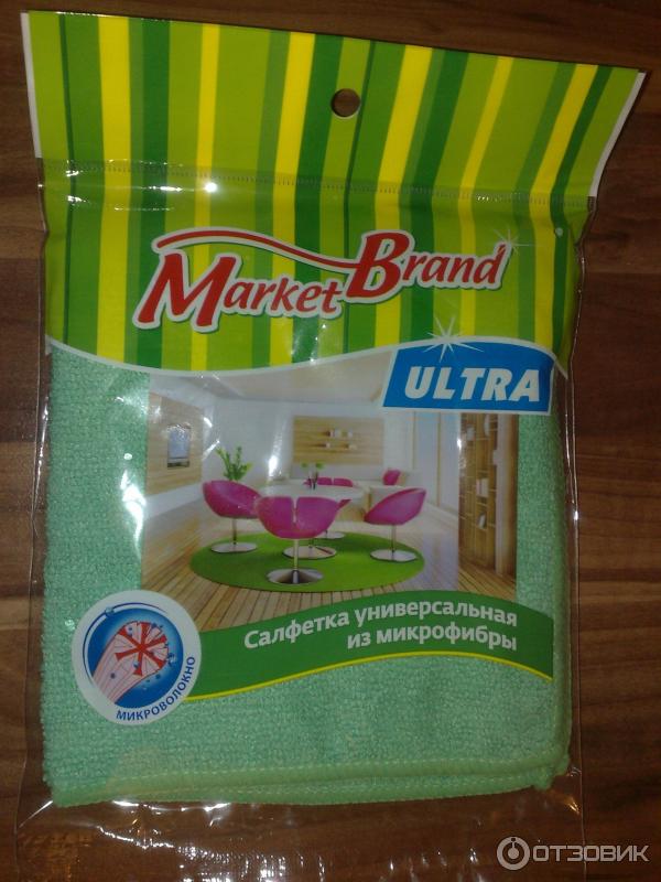 Салфетка универсальная из микрофибры Market brand ultra фото