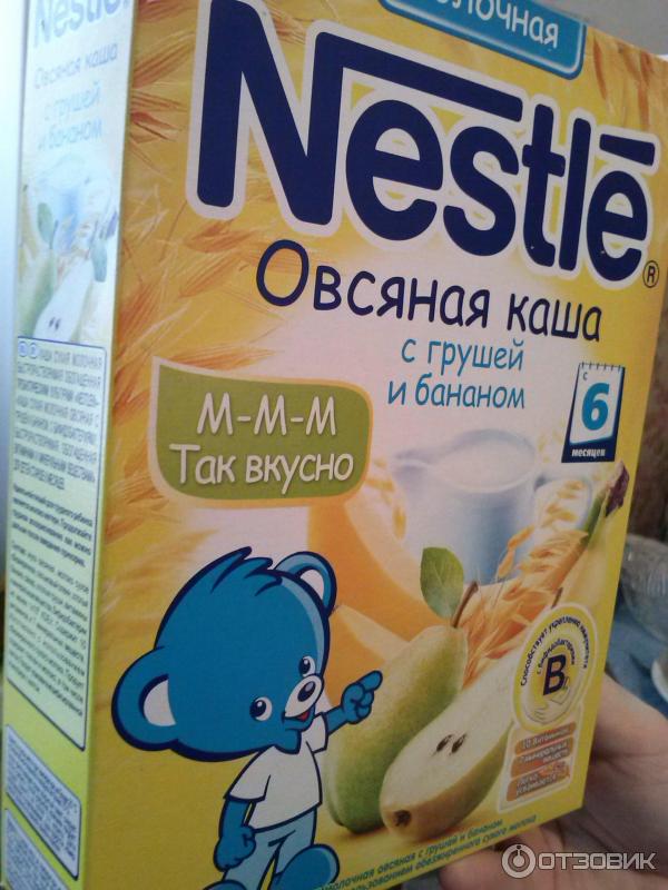 Каша овсяная Nestle с грушей и бананом фото