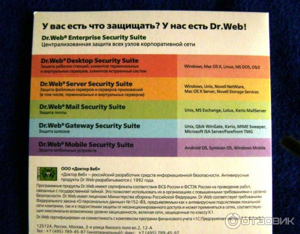 Dr. Web Enterprise Security Suite - антивирус для Windows фото