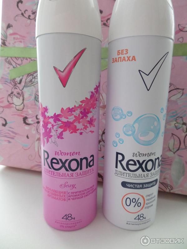 антиперспирант аэрозоль Rexona Women sexy и Rexona чистая защита