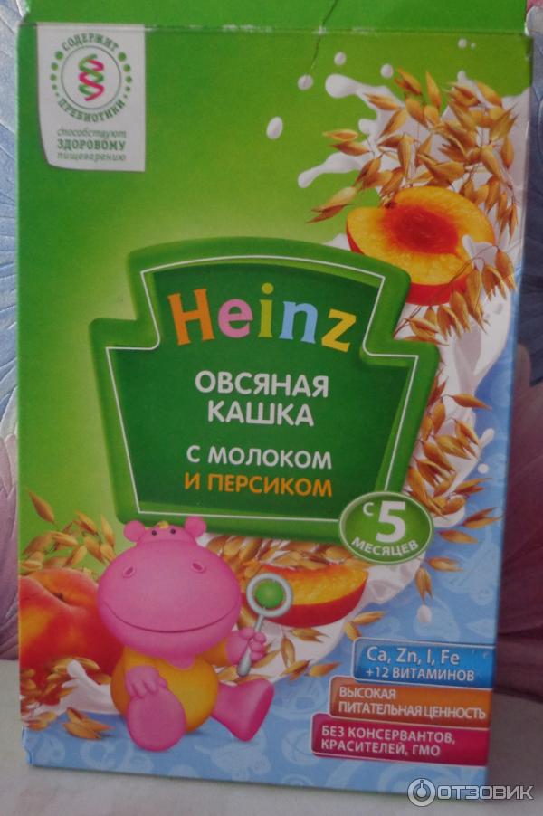 Овсяная кашка Heinz с персиком и молоком фото