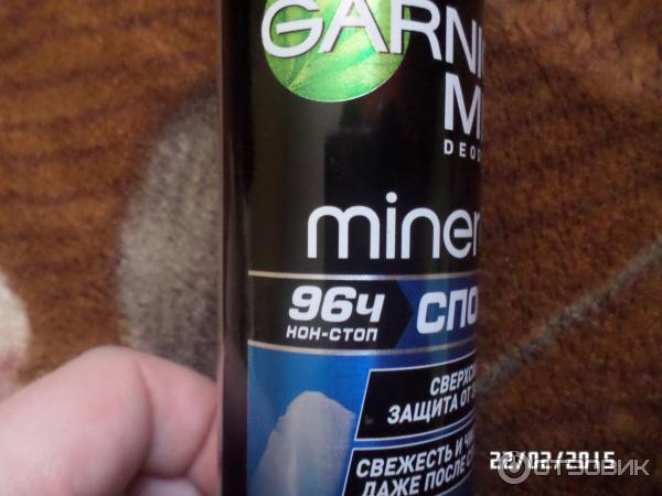 Дезодорант-антиперспирант Garnier Mineral Men 96H Sport фото