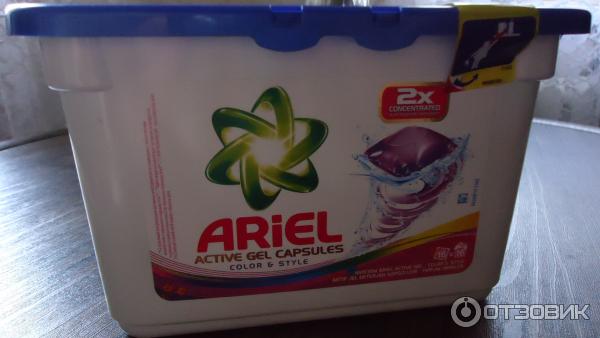 Капсулы Ariel Active Gel для стирки цветного белья фото