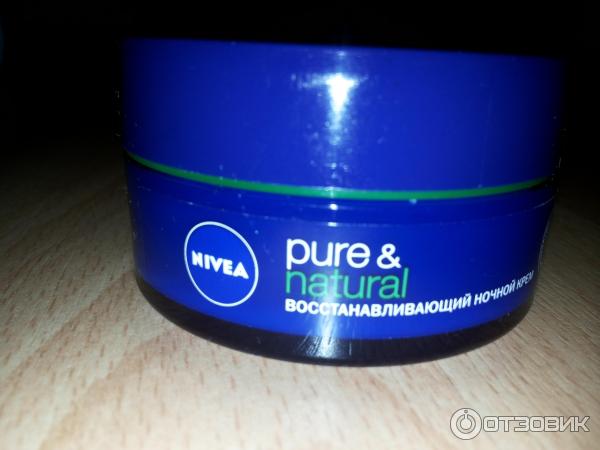 Восстанавливающий ночной крем для лица Nivea Visage Pure & Natural фото