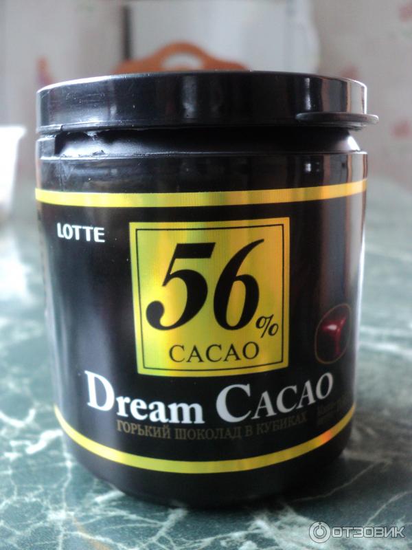 Шоколад Lotte Dream Cacao в кубиках 56% фото