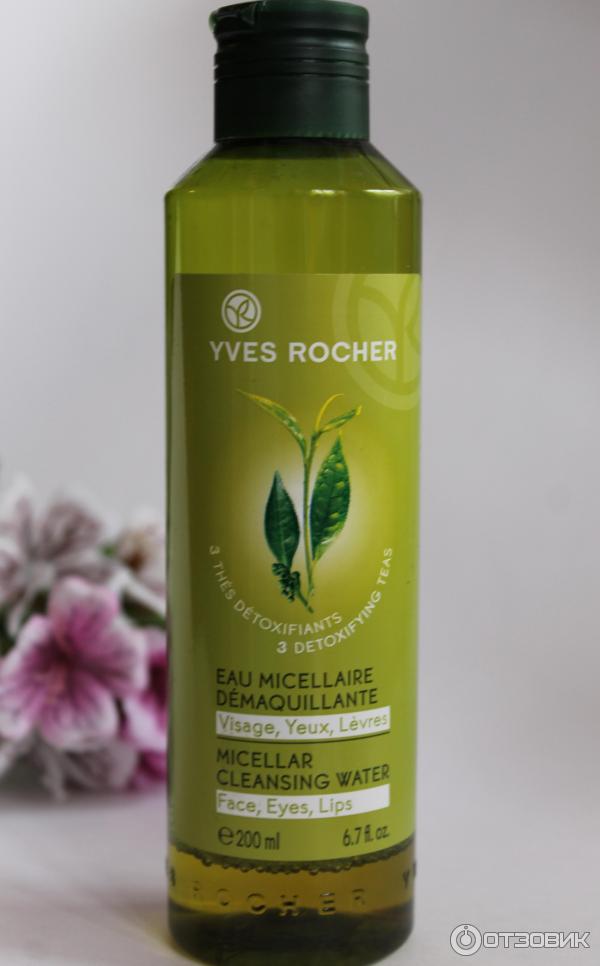 Мицеллярная вода для снятия макияжа Yves Rocher 3 чая Детокс фото