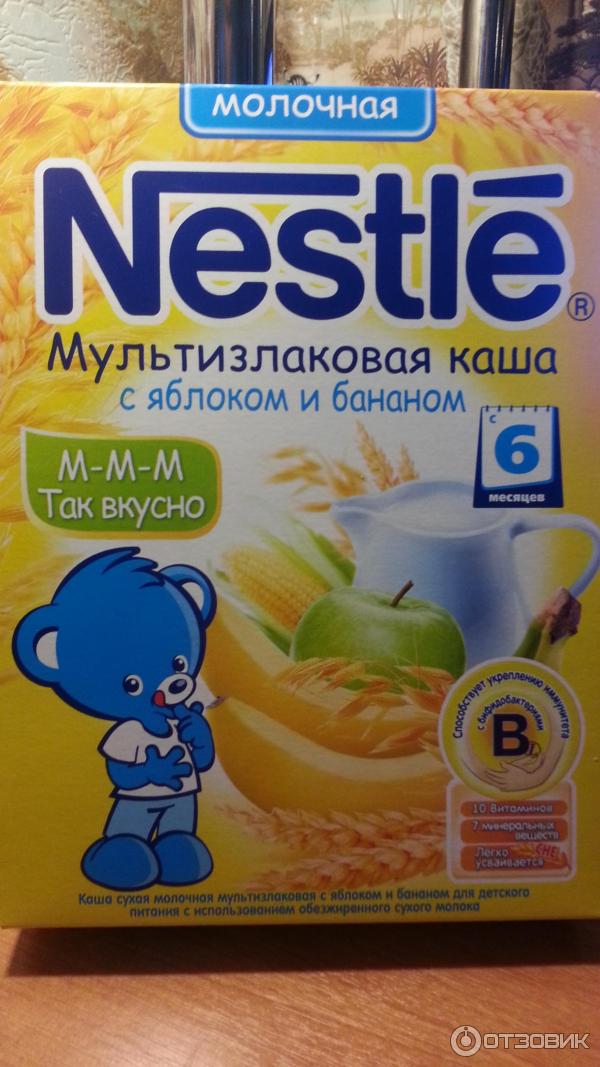 Мультизлаковая каша с бананом и яблоком Nestle фото