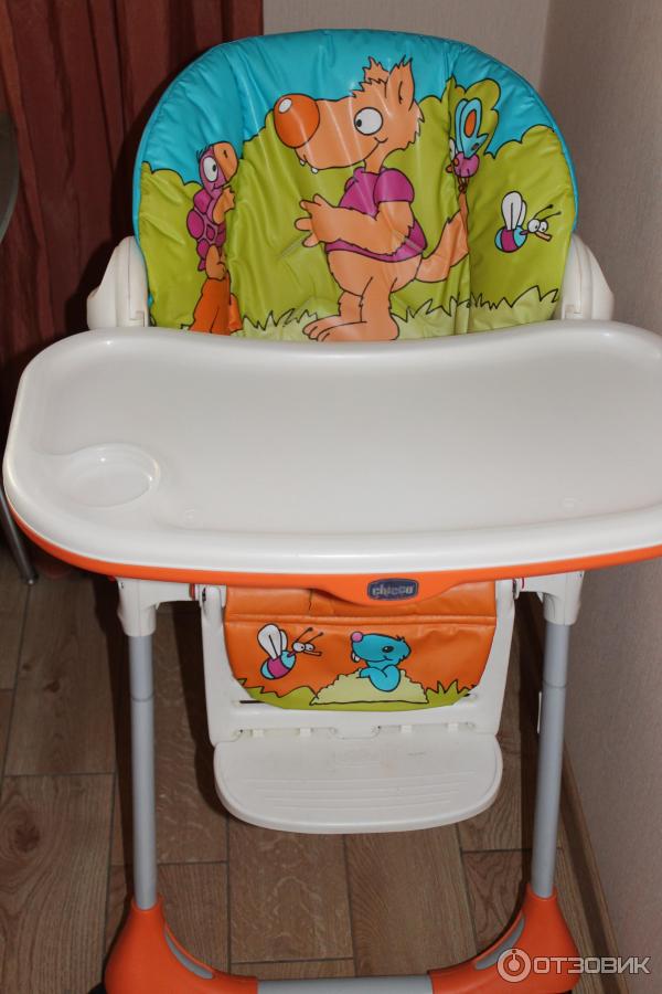 Стульчик chicco polly 2 в 1 wood friends