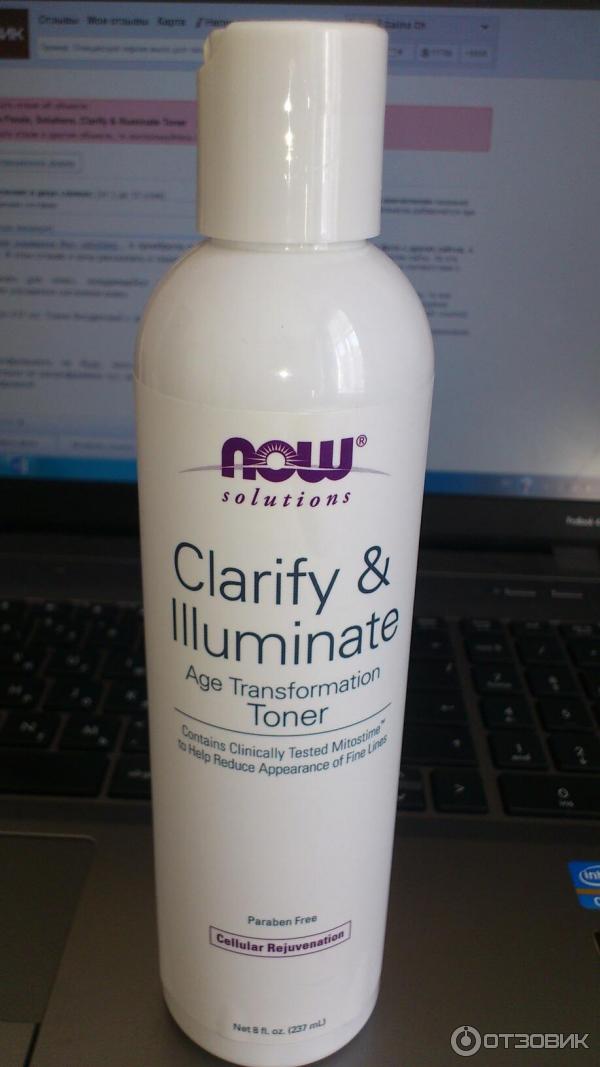 Тоник для лица Now Foods, Solutions, Clarify & Illuminate Toner фото