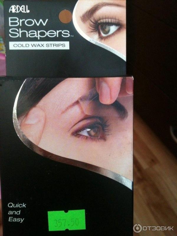 Полоски с воском для придания формы бровям Brow Shapers фото