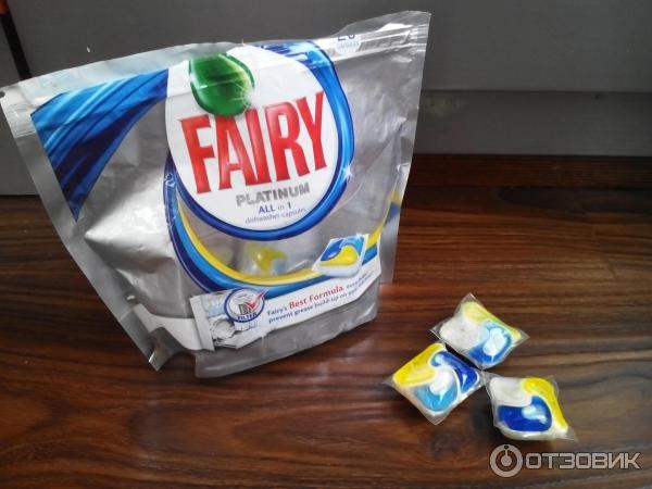 Таблетки для посудомоечной машины Fairy Platinum фото