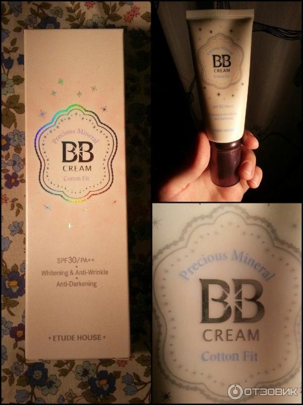 BB крем Etude House Precious Mineral BB Cream Cotton Fit SPF30/PA++ фото