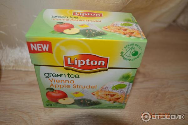 Чай зеленый Lipton со вкусом яблочного штруделя фото