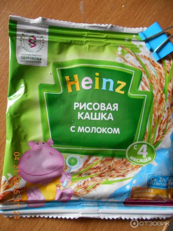 Рисовая кашка с молоком Heinz фото