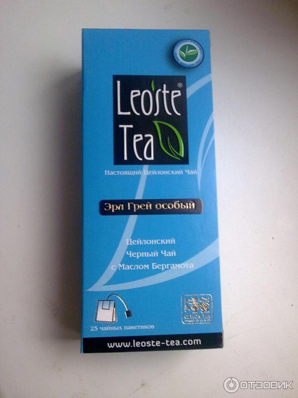 Цейлонский черный чай с маслом бергамота Leoste Tea Эрл Грей особый