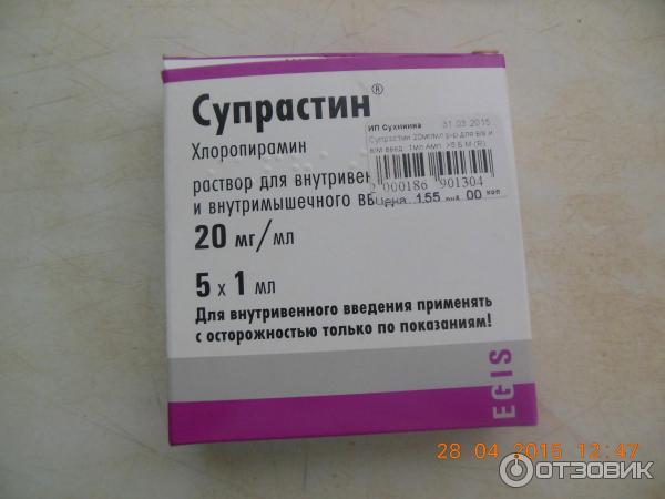 Супрастин уколы инструкция по применению взрослым. Супрастин в ампулах 2 мл.