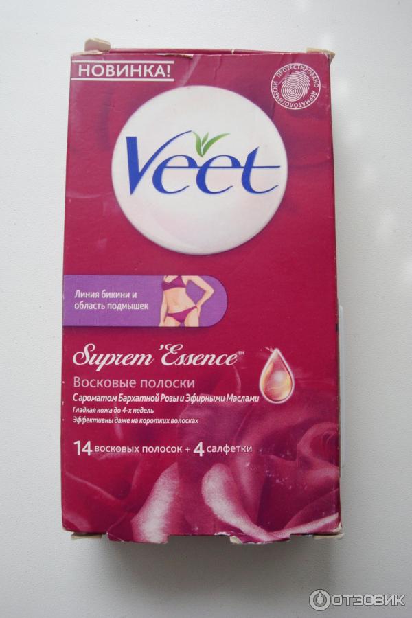 Восковые полоски Veet для зоны бикини и подмышек