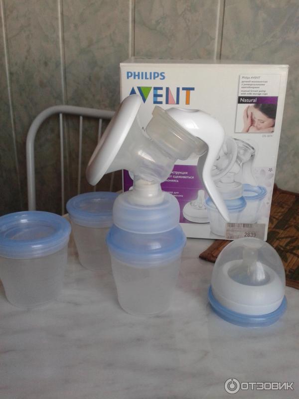 Ручной молокоотсос Philips Avent с контейнерами для хранения молока