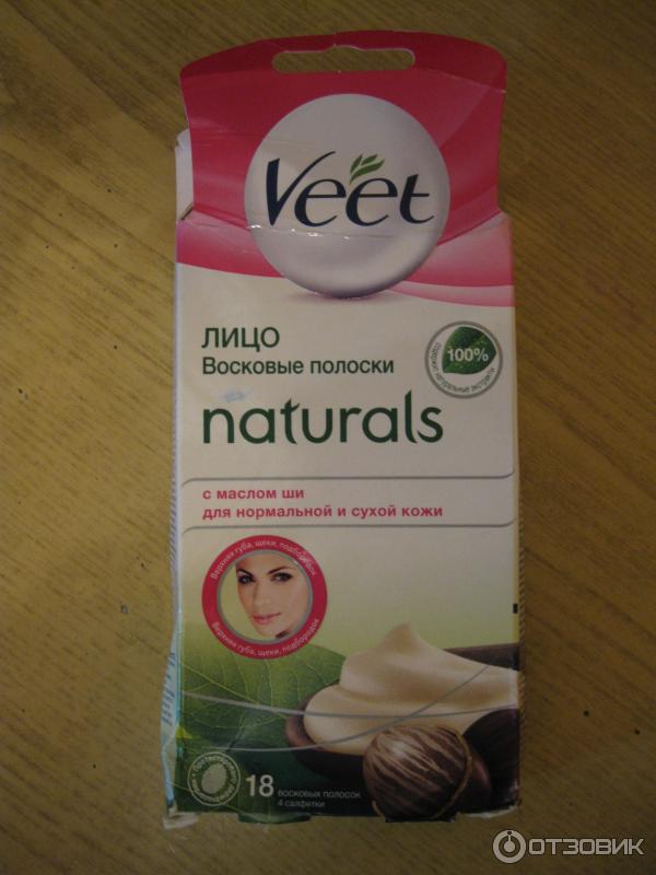 Восковые полоски для лица Veet Naturals